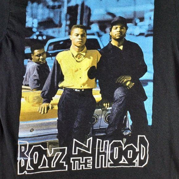 Boyz In The Hood Men's Size M Black Graphic T-Shirt Ice Cube Cuba 90's Gangster - Picture 3 of 7